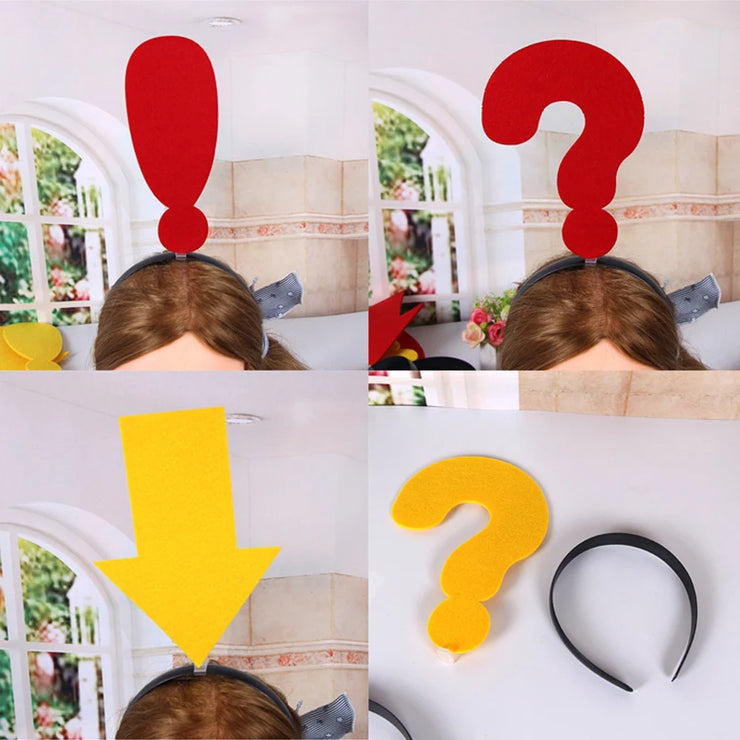 2Pcs Novelty Arrow Headband Headdress Party Props Dress Up Costume Festival Hair Headbands Girls Headwear Hoops Cosplay Favors